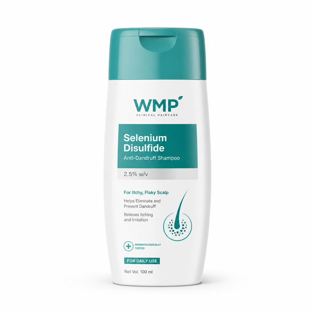 WMP 二硫化硒去屑止痒控油洗发水瓶身
